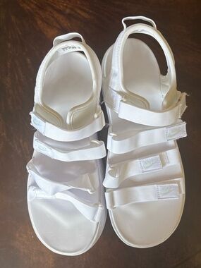Nike White Adjustable Multi-Strap Kids Sandals